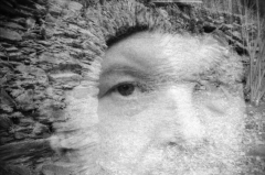 "Good & Gone: Celtic Iron, Double Exposed" - Camera: Nikon F100, set to double exposure. Film: Foma Retropan 320.