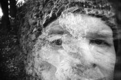 "Good & Gone: Celtic Iron, Double Exposed" - Camera: Nikon F100, set to double exposure. Film: Foma Retropan 320.