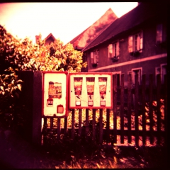 looking at things | abandoned. Camera: Lubitel 166. Cross Processes.