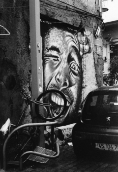Street Art Tel Aviv, Nikon FE, Kodak Tri-X 400 @ 3200, Rodinal