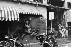 Street Art Tel Aviv, Nikon FE, Kodak Tri-X 400 @ 3200, Rodinal