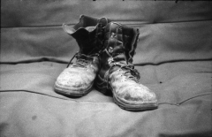Wasted & Abandoned: Shoes and Bags. Camera: Zorki 1. Film: Foma Retropan 320.